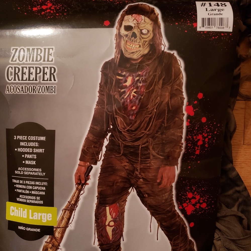 Boys Zombie Costume (large 10-12)